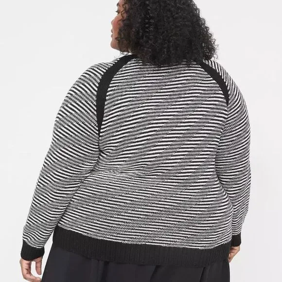 LANE BRYANT - Long-Sleeve Button-Front Stitch Cardigan - Picture 2 of 4